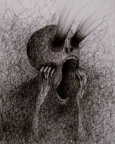 Scary Pen Art, Drawing Dark Ideas, Dark Pen Art, Dark Art Ideas, Dark Horror Drawings, Creepy Drawing Ideas Dark Art, Dark Creepy Art, Dark Drawing Ideas, Drawing Ideas Pen