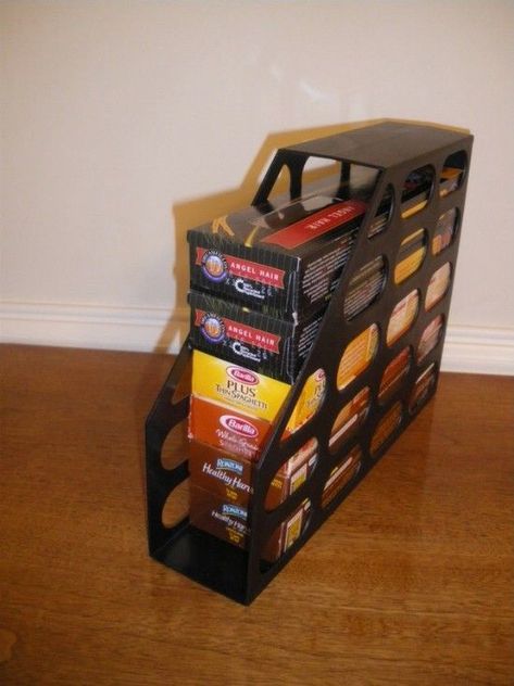 25 Brilliant Home Organization Ideas With Magazine Racks and File Holders Spaghetti Box, Pantry Organization Hacks, Organizar Closet, Magazine Racks, Home Organization Ideas, Organisation Hacks, Ideas Para Organizar, All The Small Things, Play Spaces