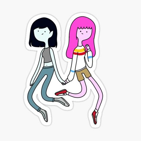 Adventure Time Stickers, Time Stickers, Marceline And Princess Bubblegum, Marceline And Bubblegum, Stickers Ideas, Princess Sticker, Cute Laptop Stickers, Princess Bubblegum, Van Gogh Art