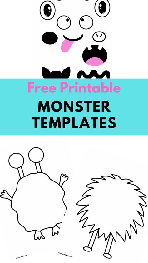 free printable build a monster template Feed Me Box Monster, Silly Monster Crafts For Preschoolers, Monster Cutouts Free Printable, Emotion Monster Craft, Create Your Own Creature, Monster Scavenger Hunt, Monster Noses Printable, Build A Monster Craft, Make A Monster Printable