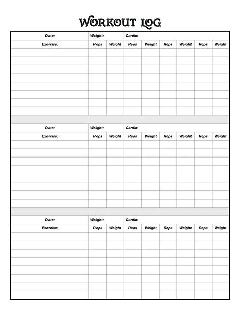 Free printable workout log. Track 3 workouts. #free #freeprintable #workout #workoutlog #workoutjournal #workouttracker Workout Log Template, Exercise Log Template, Workout Log Printable, Personal Training Workouts, Workout Plan Template, Pasti Fit, Workout Sheets, Fitness Journal Printable, Exercise Log