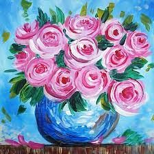 Mother's Day - Virtual Online Paint Party | sipnpaint Mother's Day Painting Ideas Canvases, Acrylic Painting For Kids, Art Paint Party, Mother's Day Bouquet, Mother's Day Activities, Day Painting, Mothers Day Crafts For Kids, Spring Painting, Paint And Sip