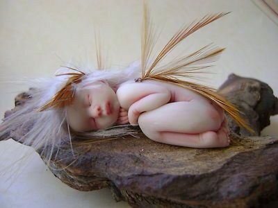 . Feather Fairy, Sleeping Fairy, Polymer Clay Fairy, Ooak Fairy, Fairy Art Dolls, Fairy Dragon, Fairy Pictures, Fairy Crafts