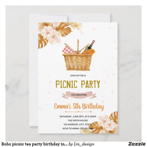 Picnic Invitations Template, Birthday Picnic Ideas For Adults, Girls Picnic Birthday Party, Picnic Party Invitations, Picnic Invite, Picnic Tea Party, Picnic Themed Parties, Valentines Tea Party, Picnic Invitations