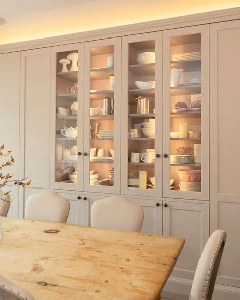 room-dining Cupboard Ideas Dining Room, Dining Room Fitted Cupboard, Extra Storage In Dining Room, Wall To Wall Cabinets Dining Room, Floor To Ceiling Cabinet Dining Room, Fitted Dining Room Cupboards, Tall Cabinets In Dining Room, Storage Dining Room Ideas, Built In Dresser Dining Room