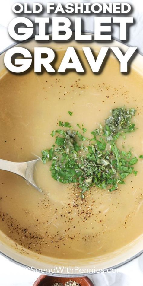 Gravy From Giblets Recipe, Gravy With Turkey Giblets, Goblet Gravy Without Giblets, Cooking Giblets For Gravy, Homemade Turkey Gravy From Giblets, Turkey Gravy Giblets, Giblets Gravy Recipe, Chicken Giblet Gravy Recipe Easy, Giblet Gravy With Cream Of Chicken Soup