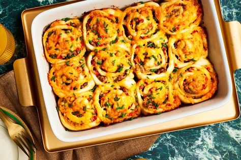 Savory Pinwheels, Savory Cinnamon Rolls, Southern Living Recipes, Sausage Rolls Recipe, Pimiento Cheese, Sausage Pizza, Cheese Sausage, Pimento Cheese, Sausage Rolls