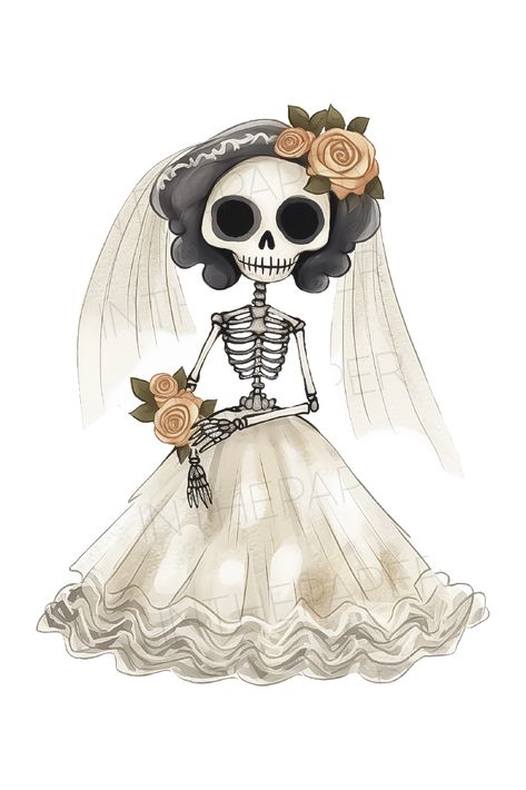 Celebrate love in a unique and macabre way with this exquisite illustration of an elegant skeleton bride. She wears a colorful wedding dress, adorned with a rose bouquet and a rose tiara. Unisex, Tee, Prints, Wall Art, Poster, Card, Baby One Piece, Kids T-Shirt, Toddler, Hoodie, Sweat, Skirt, Dress, Leggings, Hat, Bucket, Socks, Bag, Home Deco, Clock, Bedding, Pillow, Curtain, Cup, Mug, Bottle, Tumblr, Coasters, Pet Bowl, Dog, Cat, Journal, Notebook, Sticker, Magnet, Phone Case, Galaxy, iPhone Colorful Wedding Dress, Rose Tiara, Skeleton Bride, Wedding Dress Drawings, Wedding Dress Illustrations, Cat Journal, Halloween Themed Wedding, Dress Leggings, Dress Illustration