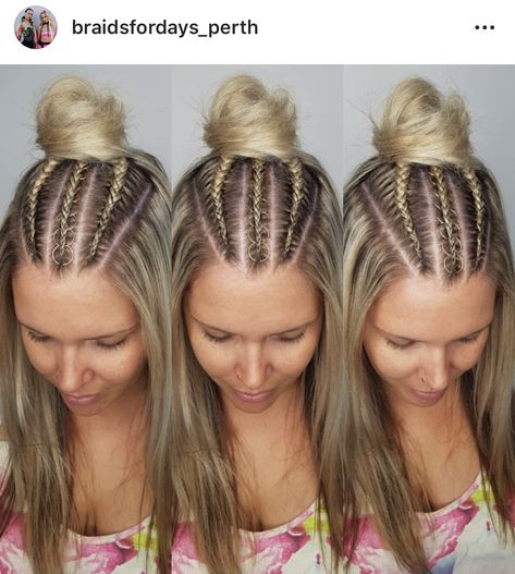 Small Braids On Top Of Head, Braids On Top Of Head, Top Braid, Small Braids, Braids, Hairstyles, Hair Styles, Hair, Plaits