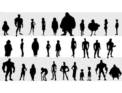 ArtStation - Silhouettes, Jordan Somwe Character Design Silouhette, Character Shilouette Design, Stylized Male Character Design, Character Sillouhette Design, Character Silhouettes Concept, Character Sillouhette, Character Silhouette Design, Silhouette Concept Art, Character Design Silhouette