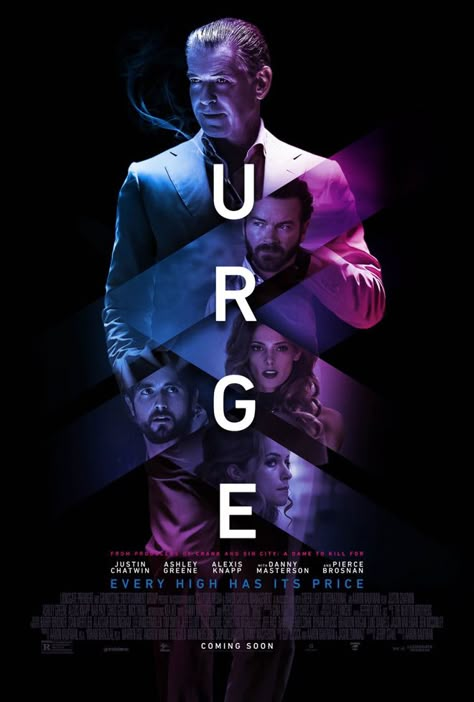 Urge movie poster, best movie posters 2016, Kettle Fire Creative blog Justin Chatwin, Alexis Knapp, Ashley Green, Best Movie Posters, Desain Editorial, Flyer And Poster Design, Movie Posters Design, Pierce Brosnan, Poster Design Inspiration