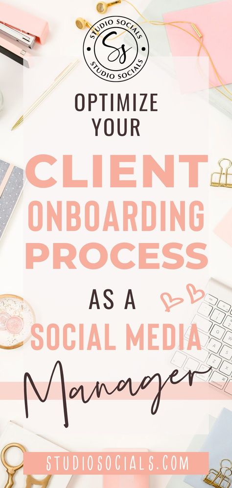 If you're a social media manager, it's important to have systems in place. This social media manager client onboarding process will help streamline your client interactions and ensure everyone is on the same page. Having a smooth process means less stress for you and more happy clients! Social media manager checklist, client onboarding checklist, client onboarding template, freelancing. Social Media Manager Must Haves, Social Media Manager Onboarding Template, Social Media Client Onboarding Template, Virtual Assistant Client Onboarding, Social Media Manager Client Onboarding, Social Media Onboarding, Social Media Manager Workflow, New Client Onboarding Checklist, Become A Social Media Manager