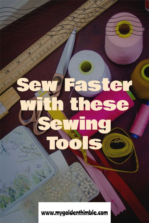 Use these tools to sew faster. Perfect sewing gadgets. #howtosewfaster #sewinghacks #sewingtips Sewing Gadgets, Handy Gadgets, Simple Sewing, Sewing Tools, Sewing Tips, How To Sew, Craft Inspiration, Sewing Supplies, Sewing Hacks