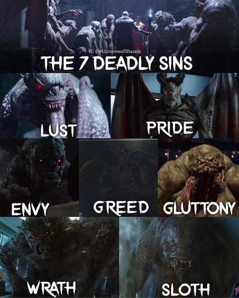 Be Back Soon on Instagram: “The 7 Seven Deadly Sins - Did you like their designs for the film? ⚡️ _____________________________________ #JusticeLeague #Batman…” Seven Deadly Sins Bible, Sloth Deadly Sin, 7 Seven, 7 Deadly Sins, Be Back Soon, Seven Deadly Sins, The Seven, Justice League, Character Concept