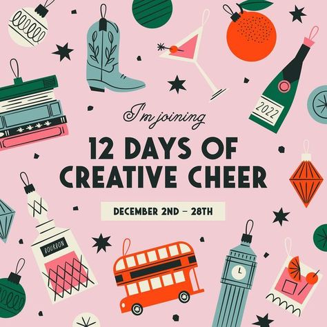 Shelby Warwood | Designer on Instagram: "✨It’s the most wonderful time of year again! ✨⁠ ⁠ I’m hosting #12DaysofCreativeCheer along with @bee_creates @chanellkristen @laurasupnik & @britdrotshop and I can’t wait to get into it!! 🎉⁠ ⁠ 🎄 12 Days of Creative Cheer 🎄 is a 4-week, 12-prompt creative challenge that’ll kick off on Dec 2! ⁠ ⁠ How you can participate in the challenge:⁠ 🎄 The challenge takes place from Dec 2 – 28⁠ 🎁 Hosts will release prompt list on Nov 19 ⁠ 🍪 To join, all you need Shelby Warwood, Prompt List, Creative Challenge, Personal Brand, The Challenge, 12 Days, Wonderful Time, Personal Branding, Create Your Own