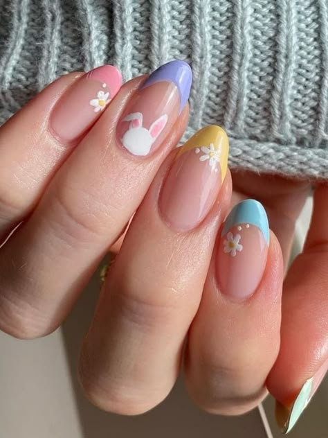 Easter Nails Design Spring, Pastel Nail Art, April Nails, Pastel Nails Designs, Easter Nail, Bunny Nails, Easter Nail Designs, Nagellack Trends, Easter Nail Art