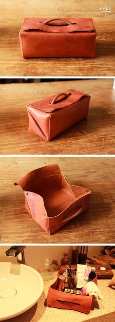 Crea Cuir, Camera Travel, Diy En Cuir, Sac Diy, Diy Sac, Diy Cosmetics, Dopp Kit, Travel Kit, Leather Projects