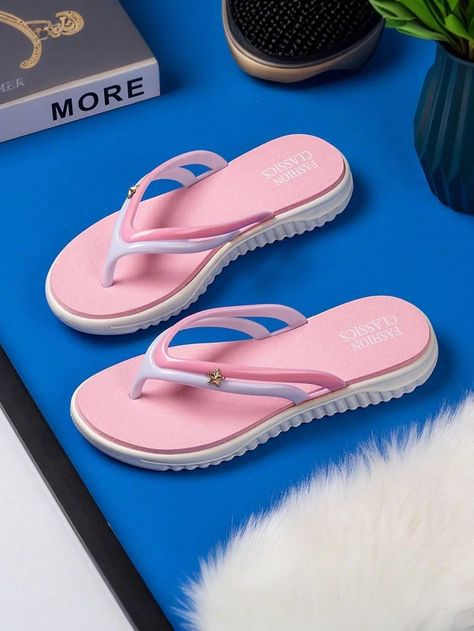 New Style Flip Flops, Summer Women Girls Beach Casual Home Korean Fashion Trend, Anti-Slip, Breathable, Comfortable And Deodorant Shoes Pink         Women Shoes, size features are:Bust: ,Length: ,Sleeve Length: Home Korean, Comfortable Running Shoes, Flip Flops Style, Summer Flip Flops, Beach Flip Flops, Casual Home, Shoes Pink, Pink Collar, Beach Casual