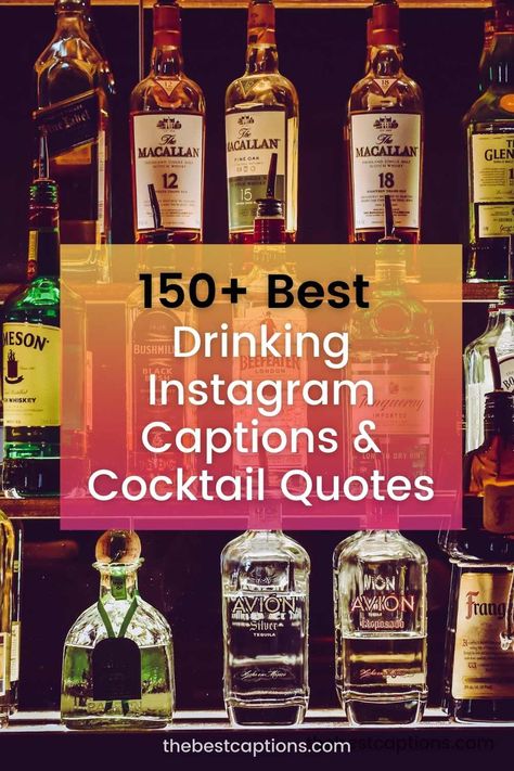 150+ Best Drinking Instagram Captions & Cocktail Quotes | Best Captions Bartender Instagram Captions, Bar Photo Ideas Instagram, Funny Bourbon Quotes, Bartender Captions For Instagram, Captions For Bar Pics, Captions For Drinking Pictures, Wine Insta Captions, Bartender Captions, Pub Captions For Instagram