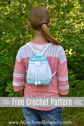 Free Crochet Backpack, Crochet Backpack Pattern, Crochet Backpack, Backpack Free, Crochet Market Bag, Backpack Pattern, Crochet Things, Crochet Clutch, Crochet Girls