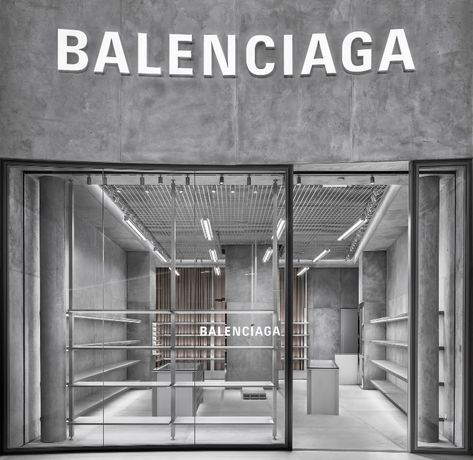 Balenciaga opens ‘raw architecture’ store at Sydney international airport - Inside Retail Asia Raw Architecture, Balenciaga Store, Polygon Modeling, Sydney Airport, Retail Store Display, Retail Concepts, Sport Inspiration, Architecture Concept, Gym Design