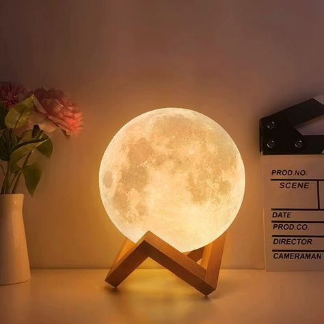 Moon Light Lamp, Night Lamp For Bedroom, Lamp 3d, Moon Lamp, Rechargeable Lamp, Lampe Decoration, Mould Design, Touch Lamp, घर की सजावट