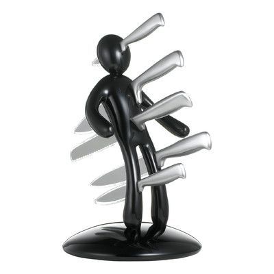 The EX By Raffaele Iannello The Ex 2nd Edition 6 Piece Knife Holder Set Color: Black Best Kitchen Knife Set, Best Kitchen Knives, Types Of Knives, Knife Holder, Cool Knives, Knife Set Kitchen, Design Del Prodotto, Knife Set, Cool Stuff