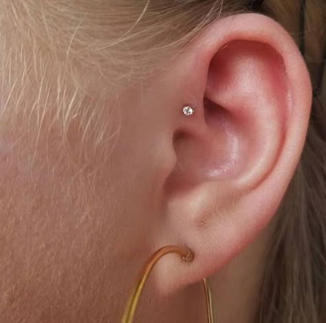 Piercings Oor, Anti Helix, Anti Helix Piercing, Piercings Bonitos, Piercing Face, Piercing Eyebrow, Ear Peircings, Modern Hoop Earrings, Forward Helix Piercing