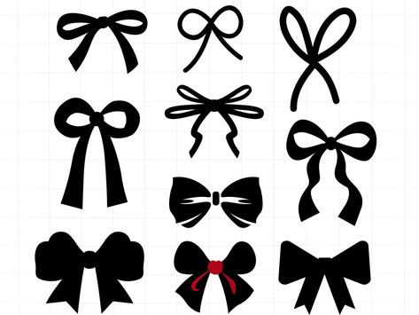 How To Draw A Bow, Bow Stencil, Ribbon Silhouette, Bow Outline, Ponytail Drawing, Tie Template, Bow Silhouette, Bow Image, Bow Tie Design