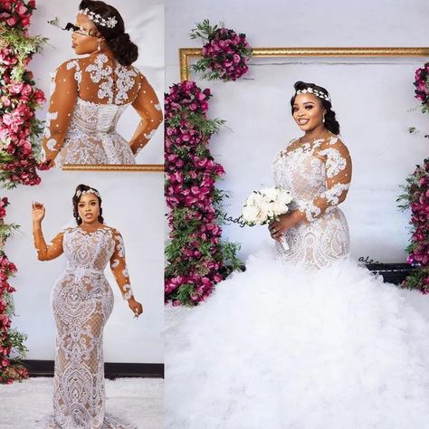 I found some amazing stuff, open it to learn more! Don't wait:https://www.dhgate.com/product/plus-2023-size-white-lace-mermaid-wedding/956737285.html Junior Bride Dresses, Wedding Gown Princess, Detachable Train Wedding Dress, Plus Size Mermaid, Detachable Wedding Dress, Unique Wedding Gowns, African Wedding Attire, Detachable Train, Fancy Wedding Dresses