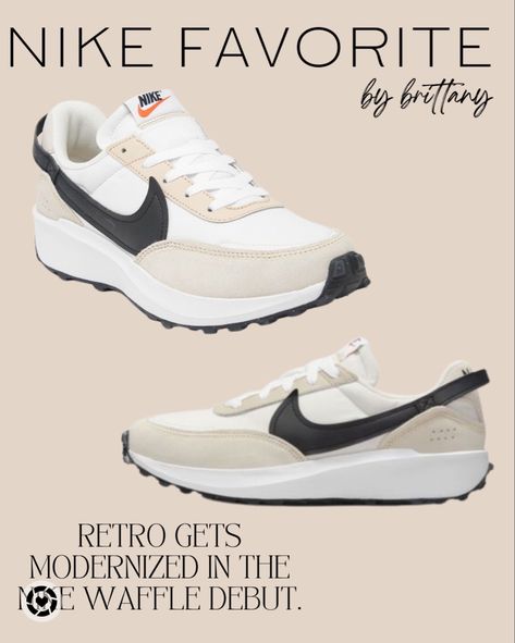 Retro gets modernized in the Nike Waffle Debut 😮‍💨 these are my absolute newest obsession and they are on SALE. Jump on this awesome discount 🏷️ 🤑 Follow my shop @brittanyjohnson on the @shop.LTK app to shop this post and get my exclusive app-only content! #liketkit #LTKshoecrush #LTKSale #LTKFind @shop.ltk https://liketk.it/43kxj Nike Waffle Shoes Women, Waffle Nike Shoes Outfit, Nike Waffle Outfit, Nike Waffle Debut Outfit, Waffle Debut Nike, Retro Sneakers Outfit, Nike Waffle Debut, Nike Training Shoes, Wardrobe Makeover