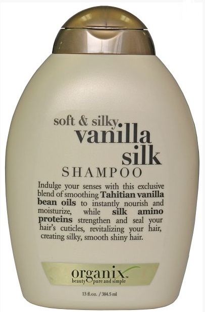 Organix Vanilla Silk. This too was drying...I really wanted to like these shampoos. Organix Shampoo, Ogx Shampoo, Ogx Hair Products, Smooth Shiny Hair, Shampoo For Curly Hair, Nourishing Shampoo, Best Shampoos, Sulfate Free Shampoo, Moisturizing Shampoo