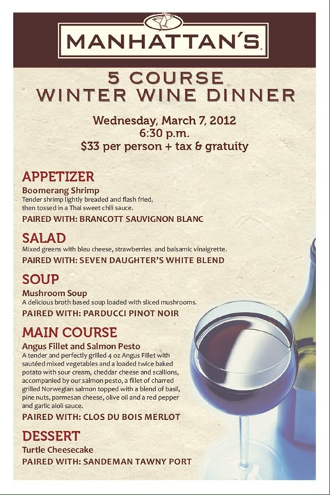 Wine Pairing Menu, 7 Course Meal, Dinner And Wine, 5 Course Meal, Culinary Lessons, Foodie Wedding, 3 Course Meals, Salad Soup, Salad Mixed Greens