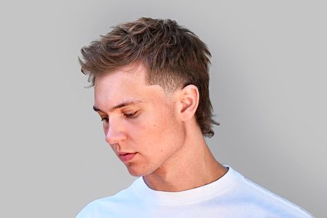 40 Mullet Haircut Ideas For Your Modern Look - Mens Haircuts Tidy Mullet Hairstyle Men, Mullet Hairstyle Boys Modern, Teenage Mullet Haircut, Sporty Mullet, Faux Mullet Boys, Teen Mullet Haircut, Baseball Mullet Haircut Boys, How To Cut A Mullet For Boys, Teen Boy Mullet