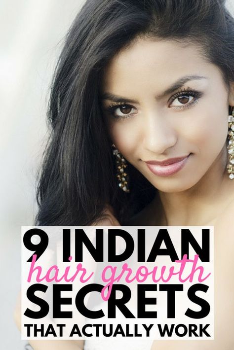 Indian Hair Growth Secrets: Healthy Natural Hair Growth Tips That Work | Want to know how to grow your hair FASTER? While we can’t promise it’ll happen overnight, in a week, or even in a month, we’ve got 19 tips to teach you how to grow your hair naturally with things like coconut oil and aloe vera, the right food choices, and hair growth products that actually work. These real beauty remedies are your ticket to long, luscious, thick hair that glows! Indian Hair Growth, Indian Hair Growth Secrets, Grow Your Hair Faster, Hair Overnight, Healthy Natural Hair Growth, Hair Growth Products, Natural Hair Growth Tips, Twisted Hair, Hair Growth Secrets