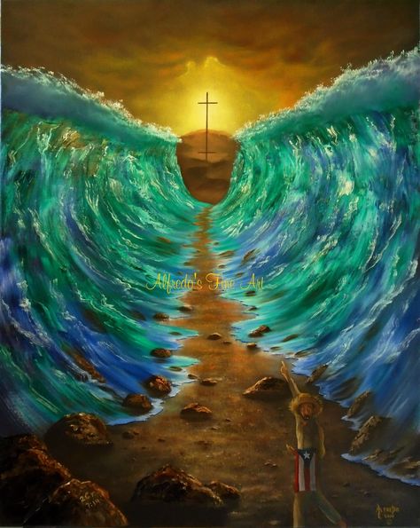 Easy Christian Canvas Painting, Godly Paintings Canvas, Gospel Painting Ideas, Christian Artwork Ideas, Jesus Painting Ideas, Christian Painting Ideas Easy, Painting Ideas Christian, Bible Painting Ideas, Easy Christian Painting