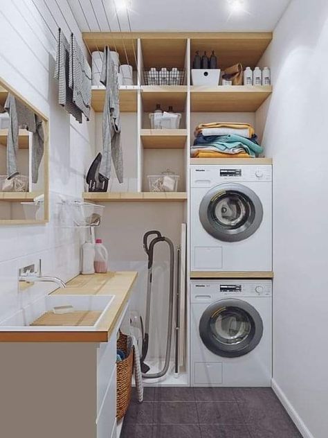 Perfect Laundry Room, Small Utility Room, Basement Laundry Room, Dream Laundry Room, Basement Laundry, Laundry Room Closet, Laundry Room Layouts, Laundry Room Renovation, Laundry Design