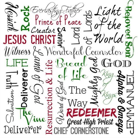 Names of Jesus Subway Free Printable! Plus check out the other great printables for Thanksgiving & Christmas! Praying Scripture, Lds Pictures, Jesus Printable, Printables Ideas, Names Of Christ, Christmas Names, Happy Birthday Jesus, Outdoors Tattoos, Bible Study Lessons