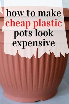 Cheap Flower Pots, Plastic Planter, Deco Champetre, Planting Pots, Plastic Plant Pots, Diy Dollar Store, Hemma Diy, Plastic Flower Pots, Diy Flower Pots