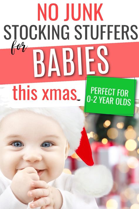 No Junk Stocking Stuffers, Baby Stocking Stuffers, Stocking Stuffers For Babies, Baby Stocking Fillers, Sticking Stuffers, Socking Stuffers, Stocking Filler Ideas, First Christmas Stocking, Toddler Stocking Stuffers