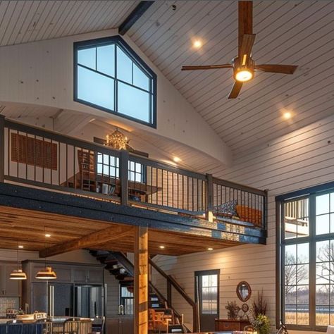 Metal Building Homes on Instagram: "Would you pick this exterior color? 🤔🏡 Barndo Plans ➡️ Link in Bio . . . #barndominium #shophouse #shome #shouse #barndo #barndominiumfloorplans #barndoplans #barndominiums #steelbuildings #polebarn #metalbuilding #houseplans #homeplans #floorplan #floorplans #farmhouse #barnlife #barndominiumliving #polebarn . https://www.metal-building-homes.com/floor-plans/" Small Barndominium With Loft, Hangar Homes Floor Plans, Lake Barndominium, Barndominium Loft, Loft Barndominium, Barndo Decor, Shouse Barndominium, Inside Barndominium, Pole Barn Homes Interior