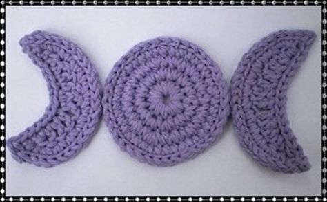 Wiccan Triple Moon Goddess Symbol PDF Crochet Pattern Triple Moon Goddess Symbol, Moon Goddess Symbol, Lavender Crochet, Crochet Appliqué, Goddess Symbol, Goddess Symbols, Wiccan Crafts, Pagan Crafts, Triple Moon Goddess