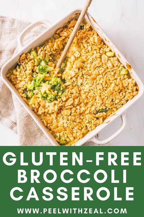 Gluten Free Vegetable Casseroles, Gluten Free Broccoli Recipes, Gluten Free Broccoli Cheese Casserole, Gluten Free Broccoli Rice Casserole, Gluten Free Broccoli Casserole, Gluten Free Dairy Free Casserole, Gluten Free Casseroles, Dairy Free Casserole, Easy Broccoli Cheese Casserole