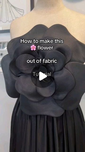 Fabric Flowers Diy For Dress, Flower Sewing, Beading Crafts, Fashion Tutorial, Fabric Flowers Diy, Video Credits, Sewing Machines, Fabric Pattern, May 21