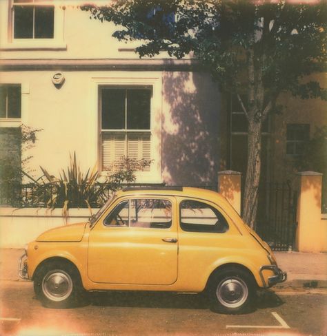 Tae Vintage, Primrose Yellow, Polaroid Photography, 70s Aesthetic, Vintage Polaroid, Yellow Car, Polaroid Pictures, Instant Film, Retro Aesthetic