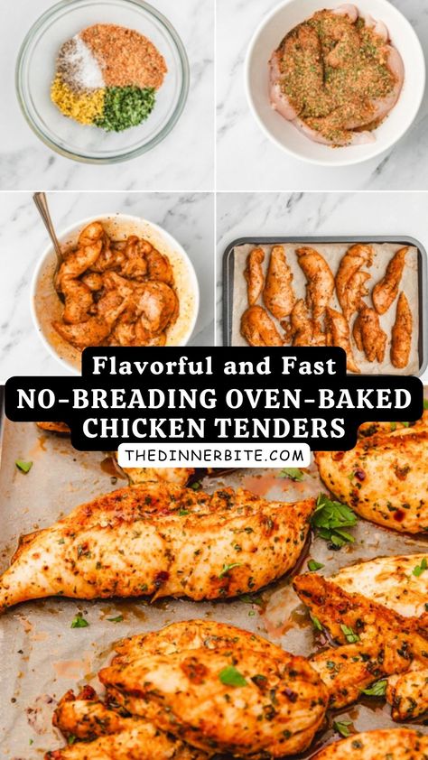 Breadless Chicken Tenders, Baked Chicken Tenderloins Oven, Chicken Tenderloin Recipes Oven Baked, Oven Baked Chicken Tenders No Breading, Bake Chicken Tenders In Oven, Chicken Tenders Recipes Oven, Baked Chicken Breast Tenders, Easy Chicken Tenders Recipes, Chicken Tenderloin Recipes Oven