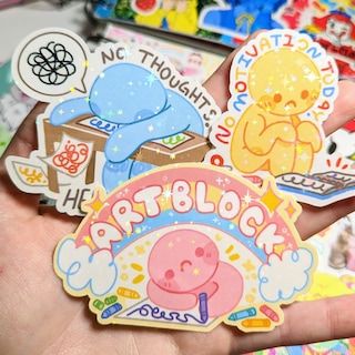 MilkyTomato - Etsy Stickers Cool, Sticker Design Inspiration, Arte Indie, Sketchbook Cover, Posca Art, Cute Doodle Art, 영감을 주는 캐릭터, Art Business, Cool Stickers