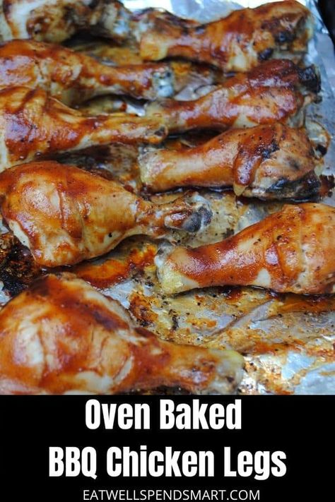 Roast Chicken Legs Recipe, Chicken Leg Recipes Oven, Drumstick Recipes Oven, Baked Bbq Chicken Legs, Chicken Legs In Oven, Oven Baked Chicken Legs, Oven Baked Bbq Chicken, Roasted Chicken Legs, Bbq Chicken Legs