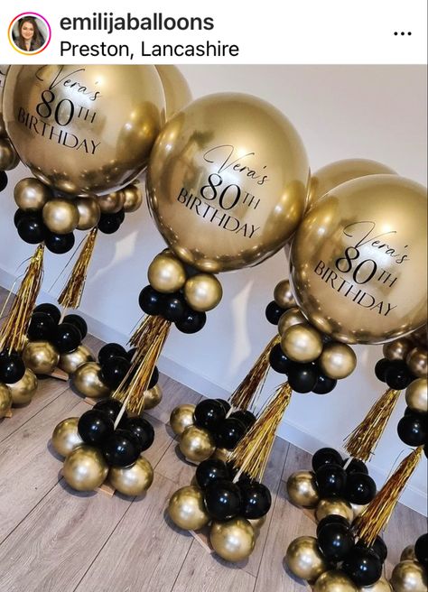 60th Birthday Balloons, Balloon Table Centerpieces, 50th Birthday Balloons, 80th Birthday Decorations, 50th Birthday Decorations, 90's Birthday Party, Birthday Party Theme Decorations, Birthday Centerpieces, Home Decor Ideas Diy