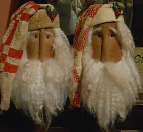 Primitive Santas, Christmas Styles, Christmas Critters, Primitive Country Christmas, Santa Faces, Prim Crafts, Candle Dipping, Country Cupboard, Making Dolls